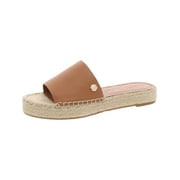 Karl Lagerfeld Paris Womens Carsten Leather Peep-Toe Platform Sandals